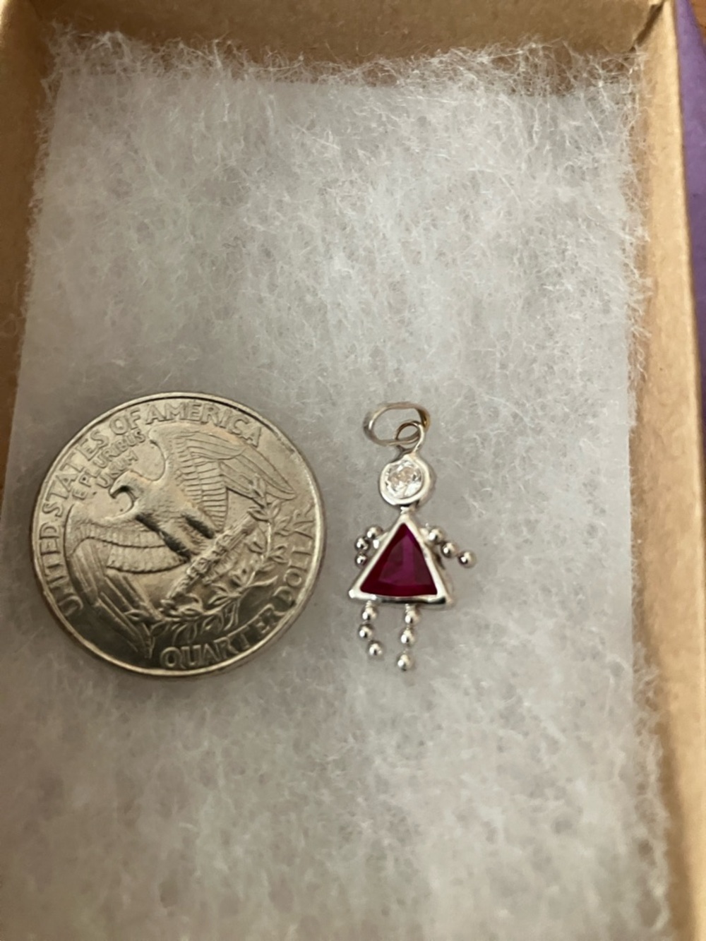 ❤️BEAUTIFUL MOTHERS DAY GIFT 14k charm July birthday - Picture 2 of 2